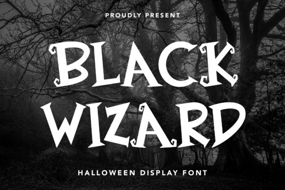Black Wizard Font for Craft Projects