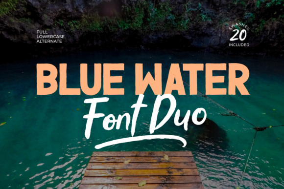 Blue Water Bold Duo: A Chic Font for Craft Projects