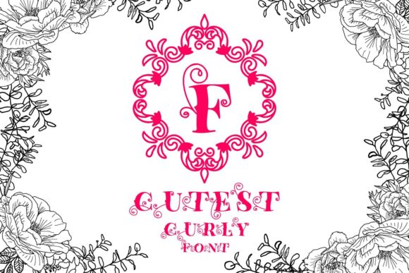 Cutest Curly Font Monogram for Handmade Creations
