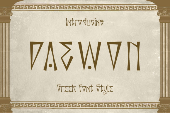 Daewon: A Greek-Inspired Display Font for Editorial Elegance