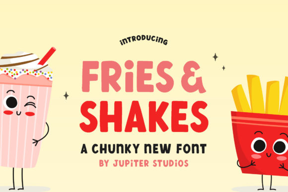 Fries and Shake Font for Handmade Creations