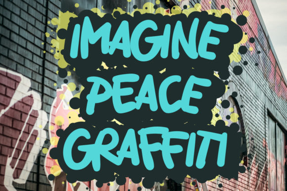 Imagine Peace Graffiti Font for Bold Branding