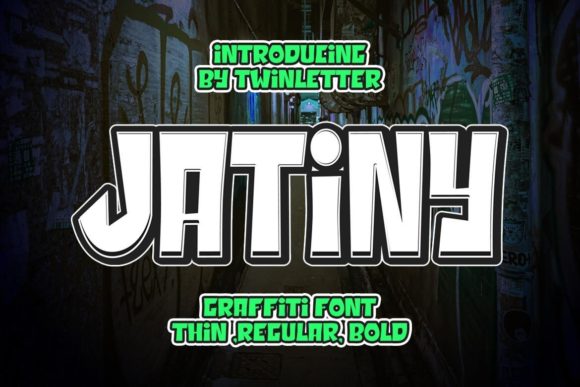 Jatiny: A Bold Display Font for Digital Creativity
