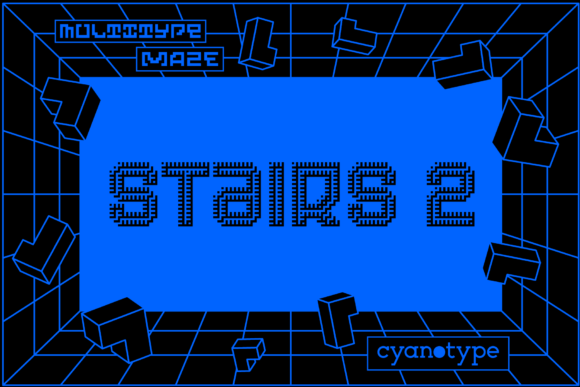 MultiType Maze Stairs 2 Font Review for Editorial Design