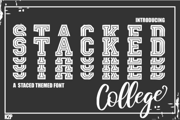 Stacked College Font for Bold Campaign Designs